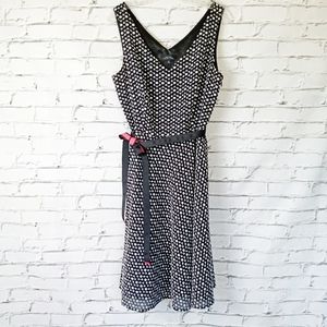 🔥SOLD🔥 TAHARI Arthur S Levine Sleeveless Dress Embroidered Black White Size 14